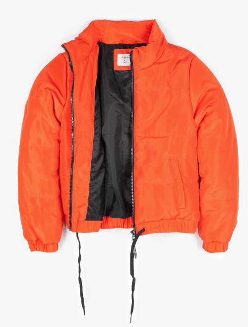 Oranžová dievčenská zimná bunda bomber