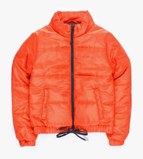 Oranžová vatovaná prešívaná detská bunda
