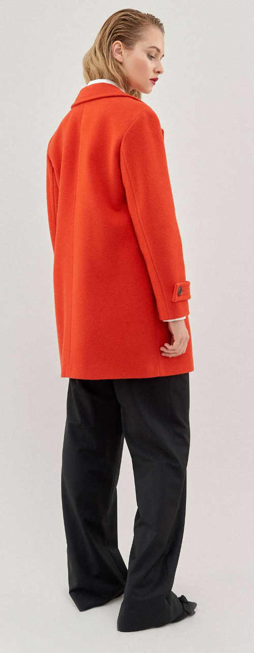 Oranžový dámsky kabát Pietro Filipi