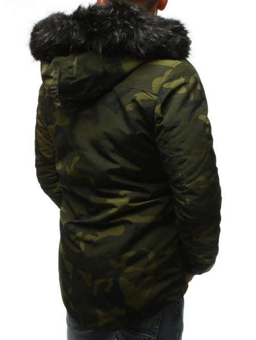 Pánska zimná bunda v armádnom štýle do pása