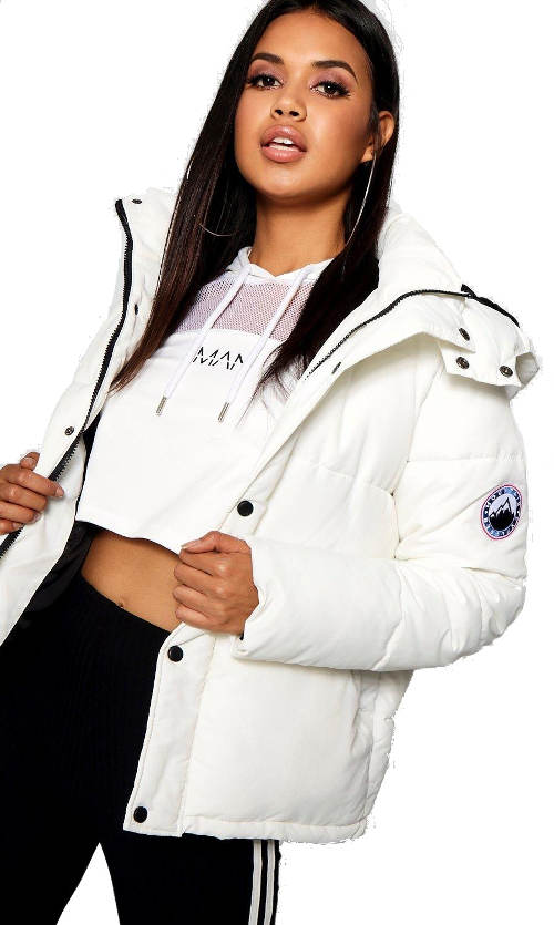 Biela športová zimná bunda pre ženy