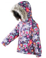 Detská zimná bunda s kvetinovým motívom