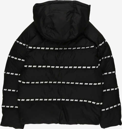 Čierno-biela chlapčenská zimná bunda Nike