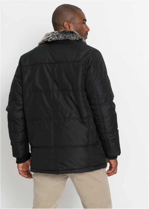 Zimná bunda pre mužov v čiernej farbe