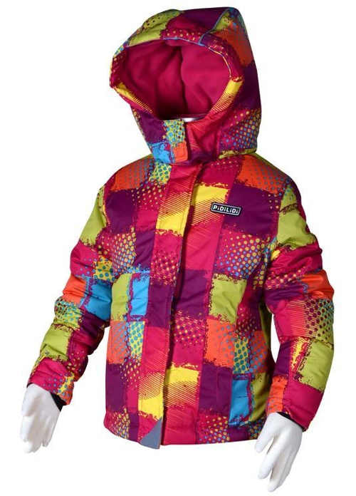 Dievčenská lyžiarska bunda v modernej farebnej kombinácii
