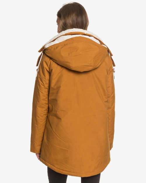 Hnedá zateplená zimná bunda