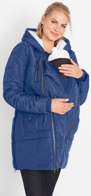 Tehotenská a materská zimná bunda s podšívkou