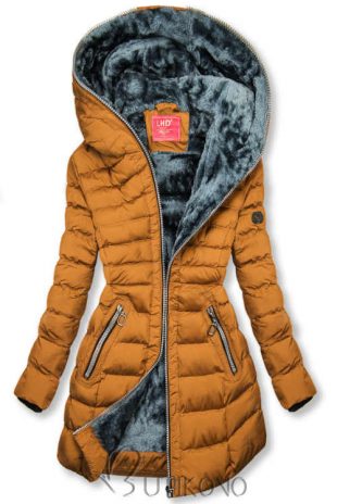 Zimná prešívaná bunda s teplou plyšovou podšívkou