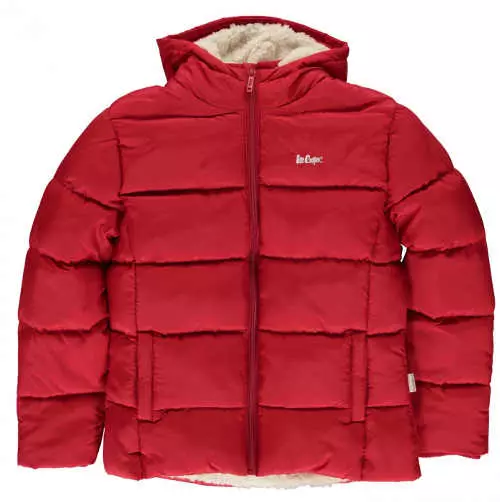 Červená dievčenská zimná bunda Lee Cooper