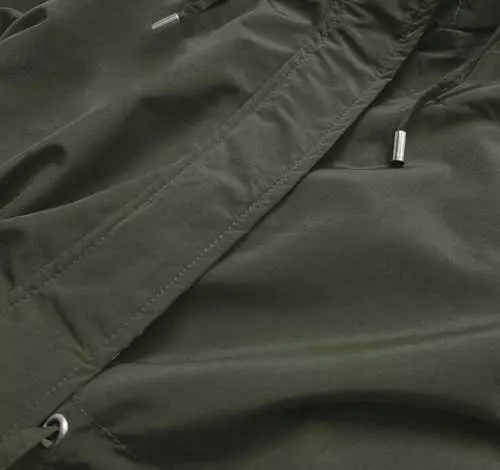 Dámska moderná bunda v khaki farbe