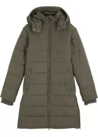 Dlhý kabát pre dievčatá s prešívaním a odnímateľnou kapucňou
