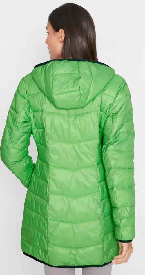 Hráškovo zelená dámska zimná bunda