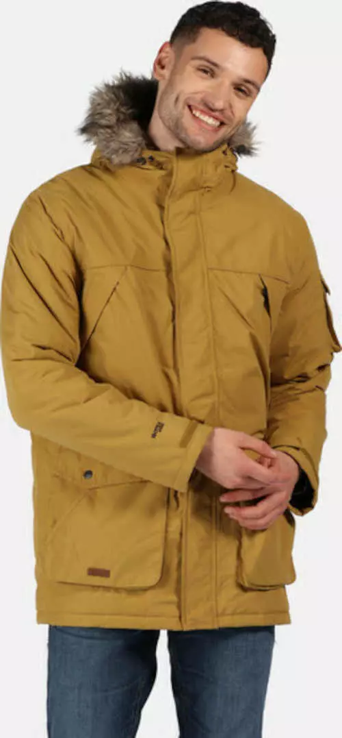 Pánska štýlová zimná bunda s kapucňou a kožušinovým lemom