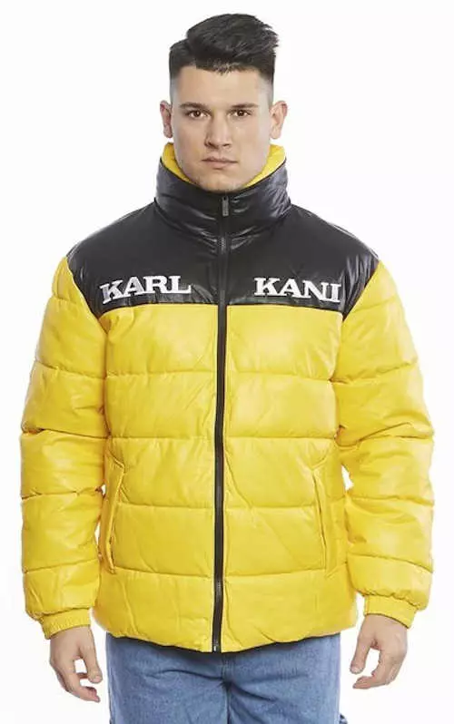 Pánska žlto-čierna bunda Karl Kani