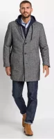 Pánsky vlnený kabát šedý melír