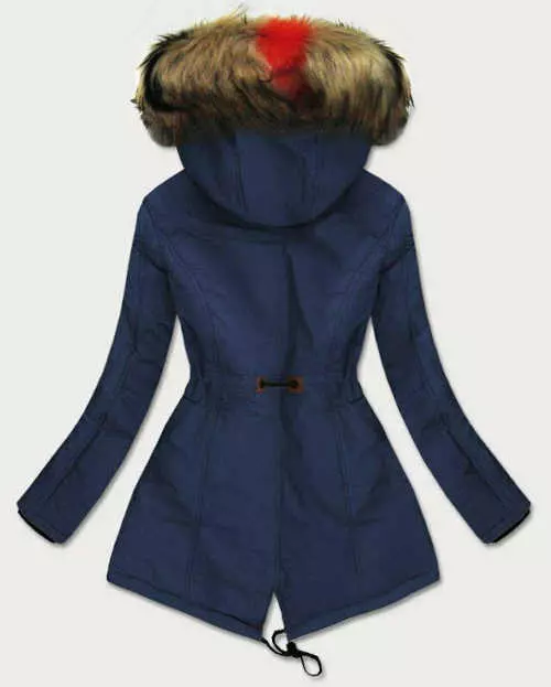 Tmavomodrá bunda s kapucňou