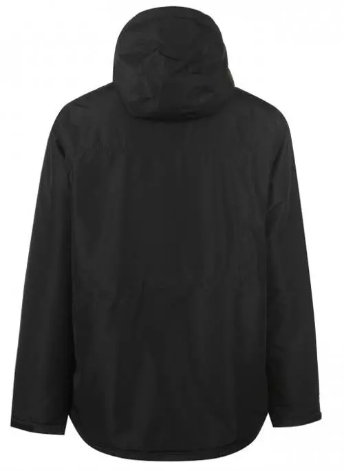 Jednofarebná čierna zimná lyžiarska bunda
