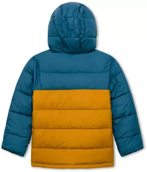Tyrkysová a žltá prešívaná chlapčenská zimná bunda Colombia