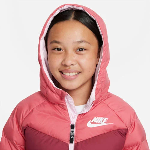 Dievčenská ružová bunda Nike s kapucňou