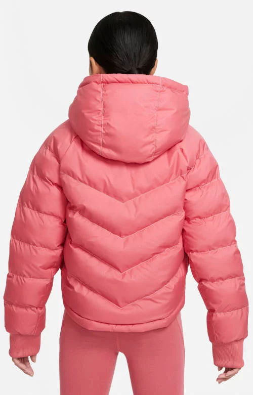 Prešívaná ružová detská zimná bunda Nike