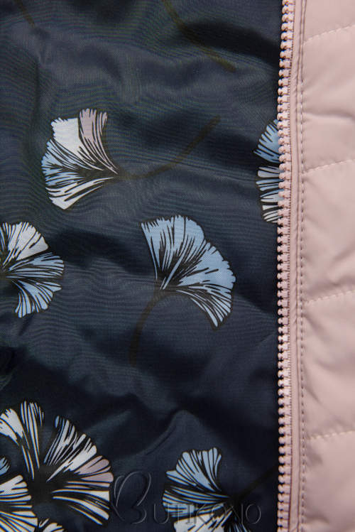 Obojstranná jesenná bunda s kvetinovým vzorom