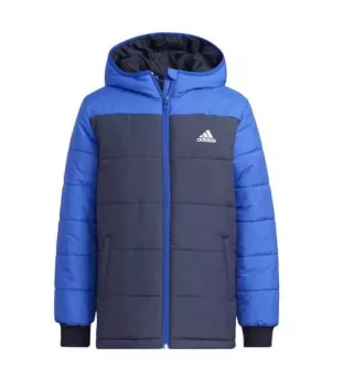 Kvalitná zimná prešívaná bunda pre deti Adidas s kapucňou